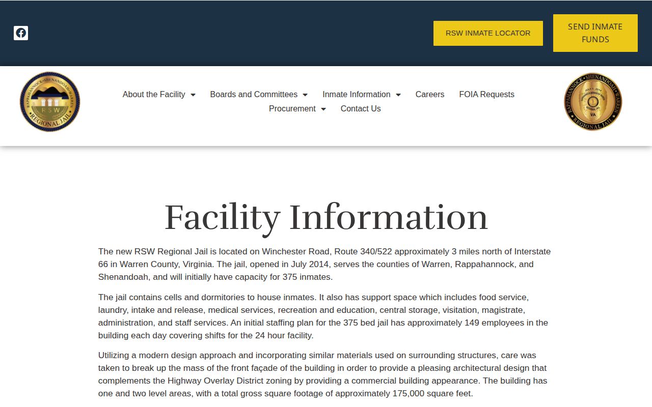 RSW Regional Jail facility and release context